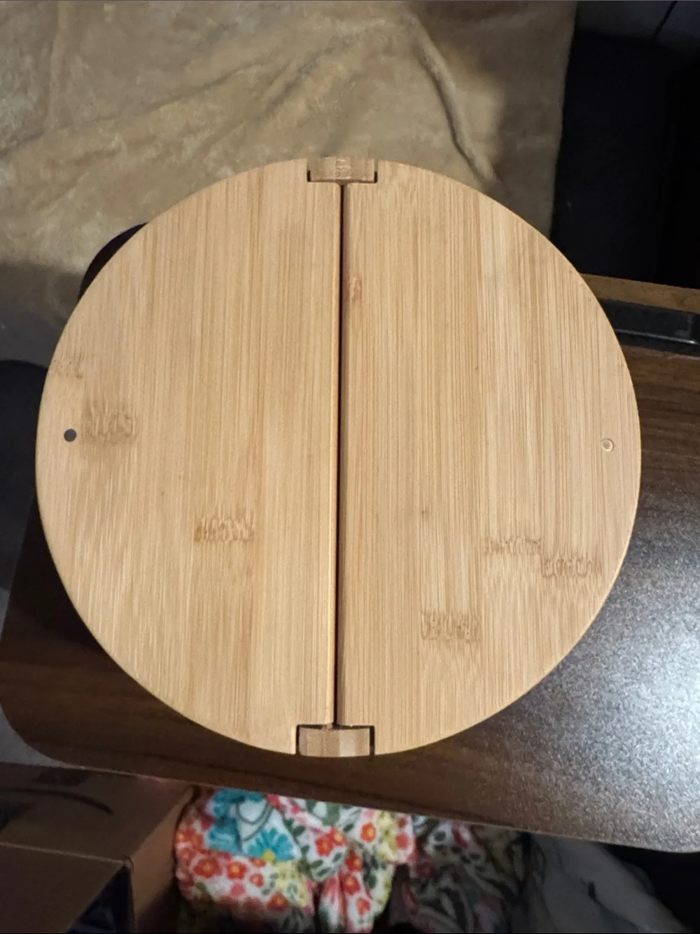 Target Brightroom Bamboo Round Vanity Organizer Storage Box